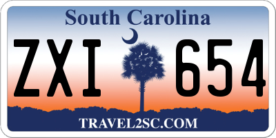 SC license plate ZXI654