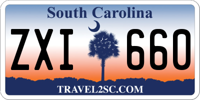 SC license plate ZXI660