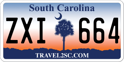 SC license plate ZXI664