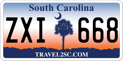 SC license plate ZXI668