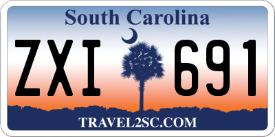 SC license plate ZXI691