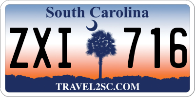 SC license plate ZXI716