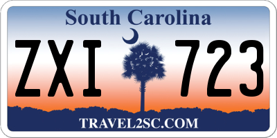 SC license plate ZXI723