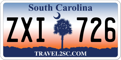 SC license plate ZXI726