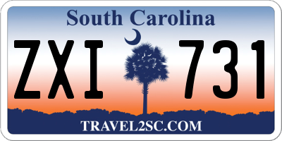SC license plate ZXI731