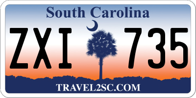 SC license plate ZXI735