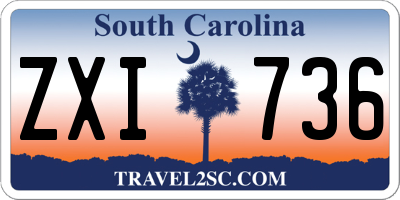 SC license plate ZXI736