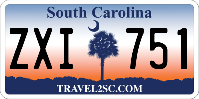 SC license plate ZXI751
