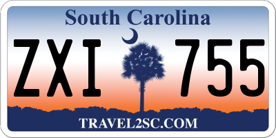 SC license plate ZXI755