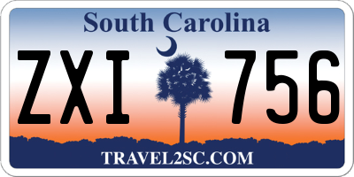 SC license plate ZXI756