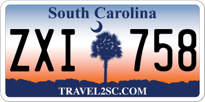 SC license plate ZXI758