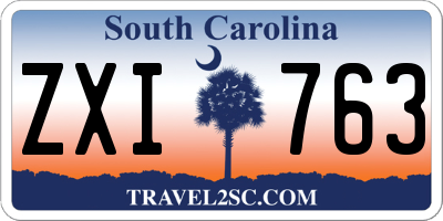 SC license plate ZXI763
