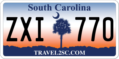 SC license plate ZXI770
