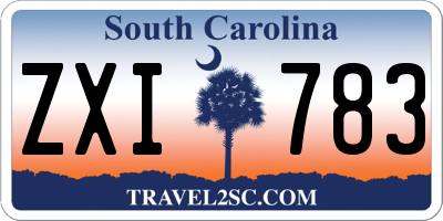 SC license plate ZXI783