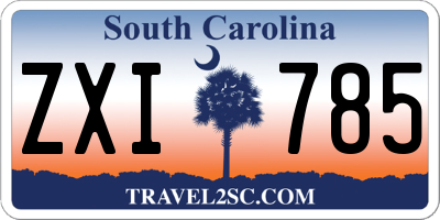 SC license plate ZXI785