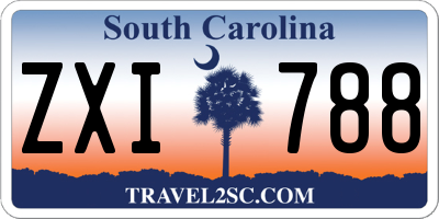 SC license plate ZXI788