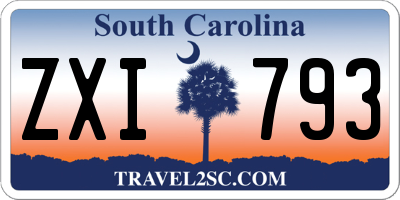 SC license plate ZXI793
