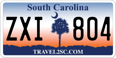 SC license plate ZXI804