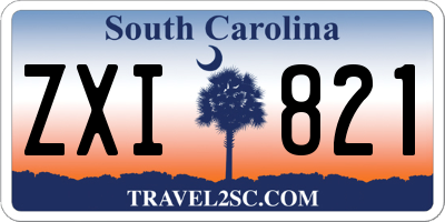 SC license plate ZXI821
