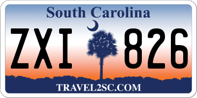 SC license plate ZXI826