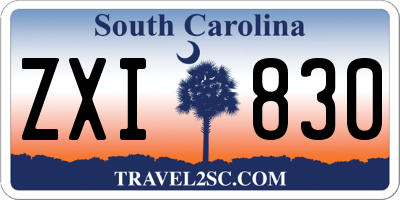 SC license plate ZXI830