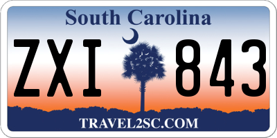 SC license plate ZXI843