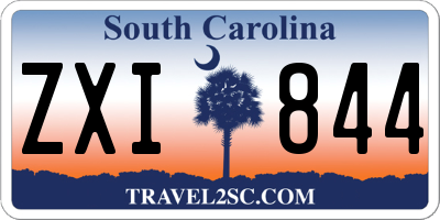 SC license plate ZXI844