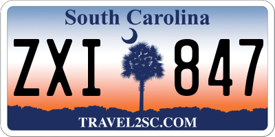 SC license plate ZXI847