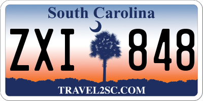 SC license plate ZXI848
