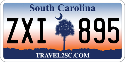 SC license plate ZXI895