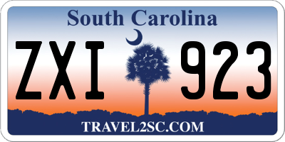 SC license plate ZXI923