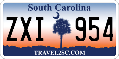 SC license plate ZXI954