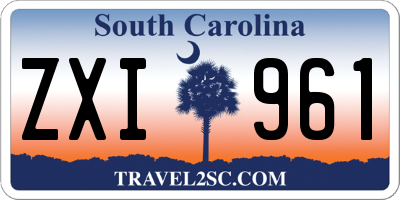 SC license plate ZXI961