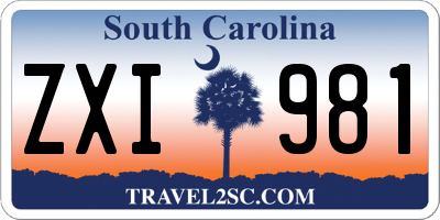 SC license plate ZXI981