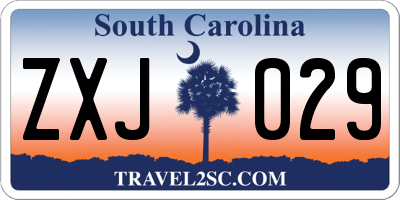 SC license plate ZXJ029