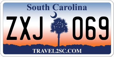 SC license plate ZXJ069