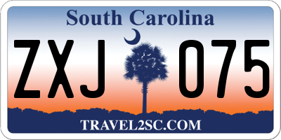 SC license plate ZXJ075