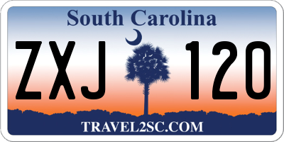 SC license plate ZXJ120