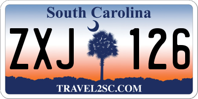 SC license plate ZXJ126