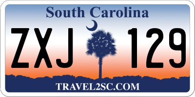 SC license plate ZXJ129