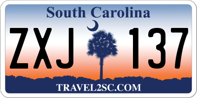 SC license plate ZXJ137