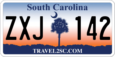SC license plate ZXJ142