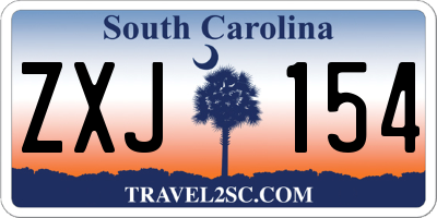 SC license plate ZXJ154