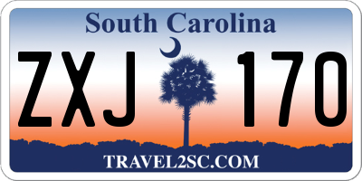 SC license plate ZXJ170