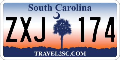 SC license plate ZXJ174