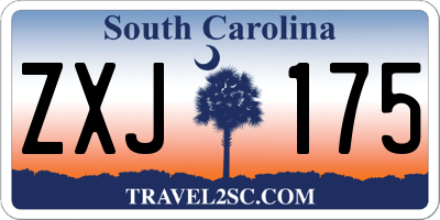 SC license plate ZXJ175