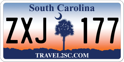 SC license plate ZXJ177