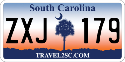 SC license plate ZXJ179