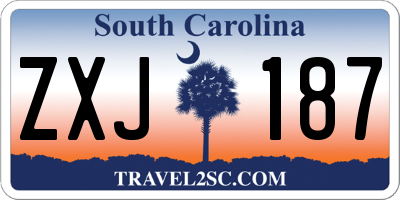 SC license plate ZXJ187