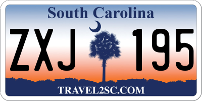 SC license plate ZXJ195